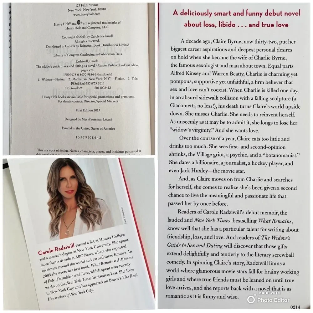 BOOK, The Widow’s Guide to Sex & Dating, a novel, 302 pages, Fiction, NOS - Picture 2 of 16